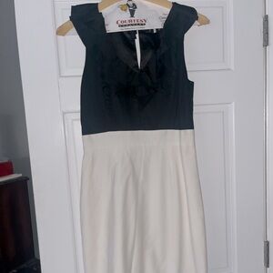 White and black dress